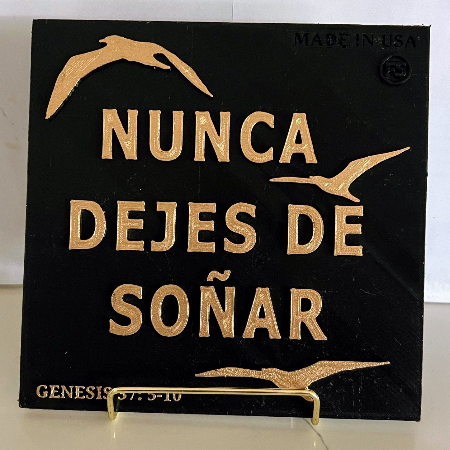 PLACA: NUNCA DEJES DE SOÑAR - Made in USA