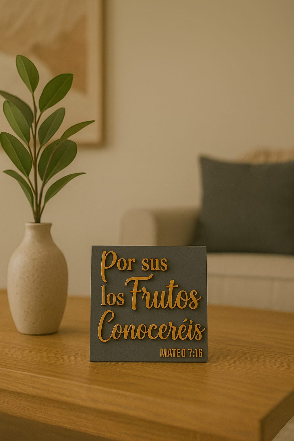 Placa: POR SUS FRUTOS LOS CONOCEREIS - Made in USA