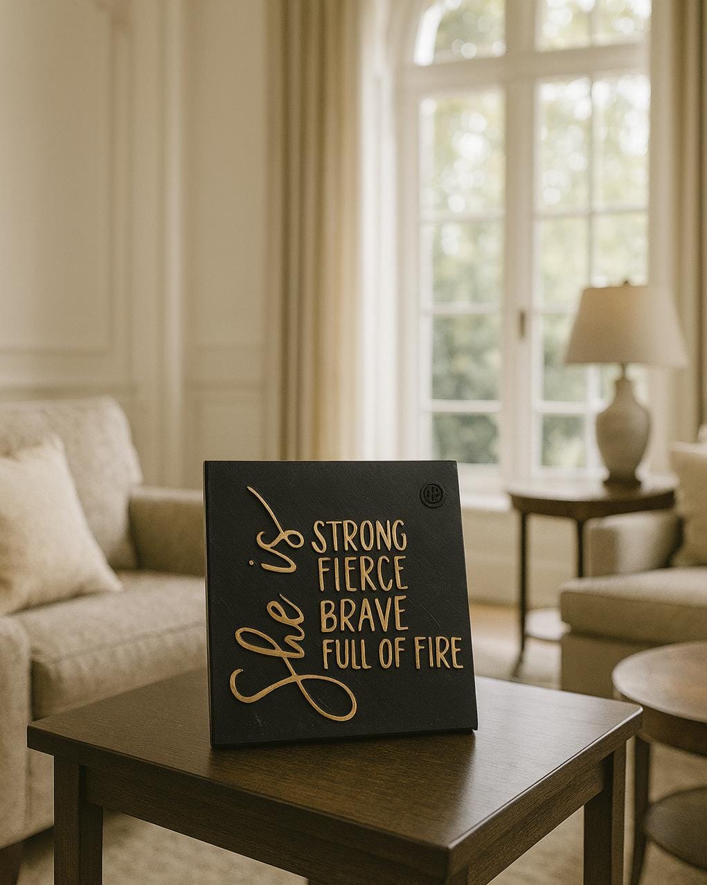 SHE IS STRONG FIERCE BRAVE FULL OF FIRE
