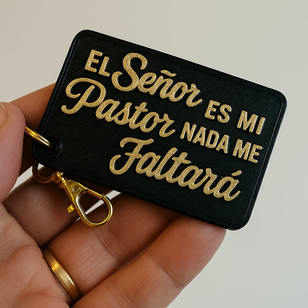 KEYCHAINS: EL SEÑOR ES MI PASTOR NADA ME FALTARA
