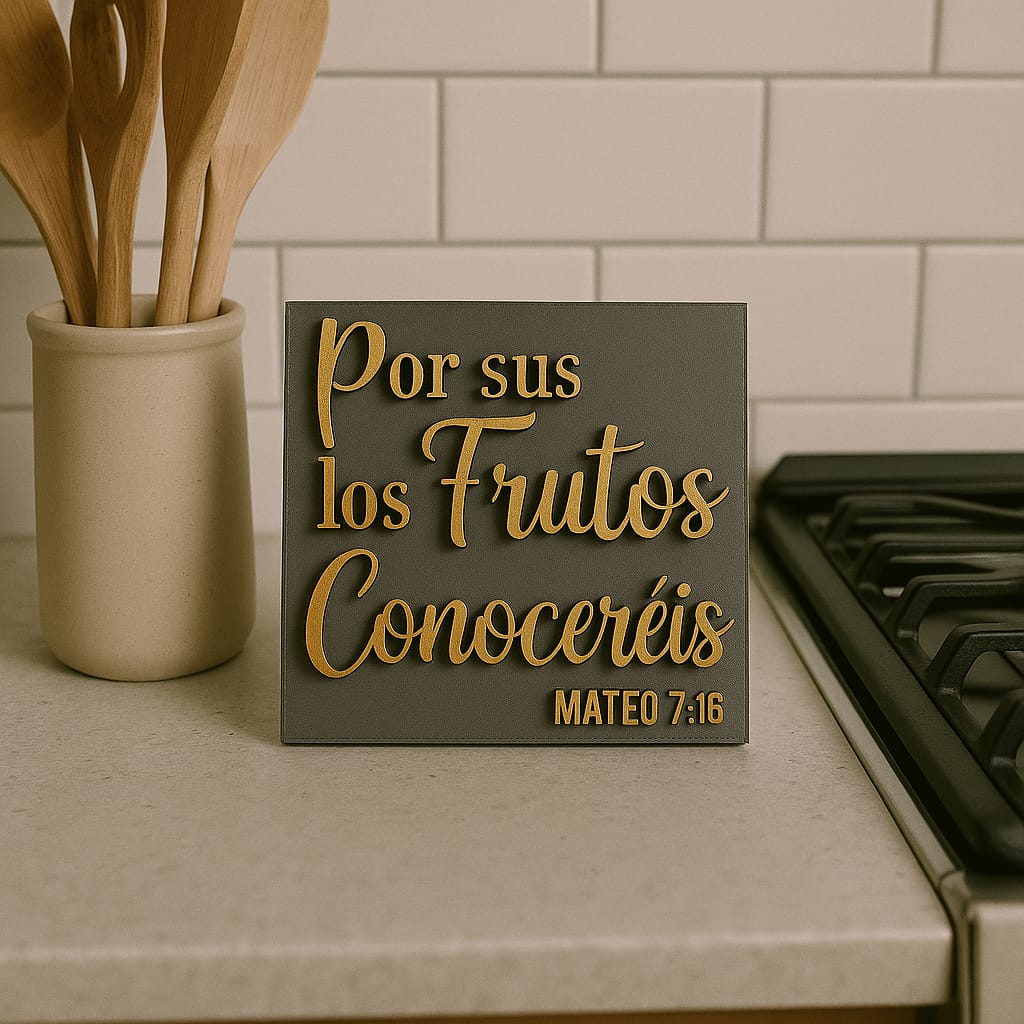 Placa: POR SUS FRUTOS LOS CONOCEREIS - Made in USA