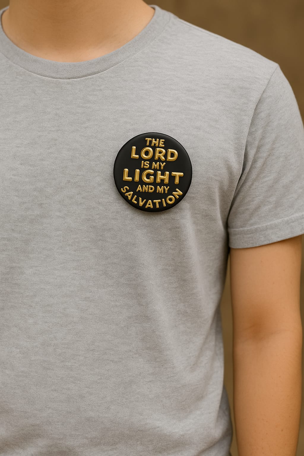 PIN - THE LORD IS MY LIGHT AND MY SALVATION - Made in USA