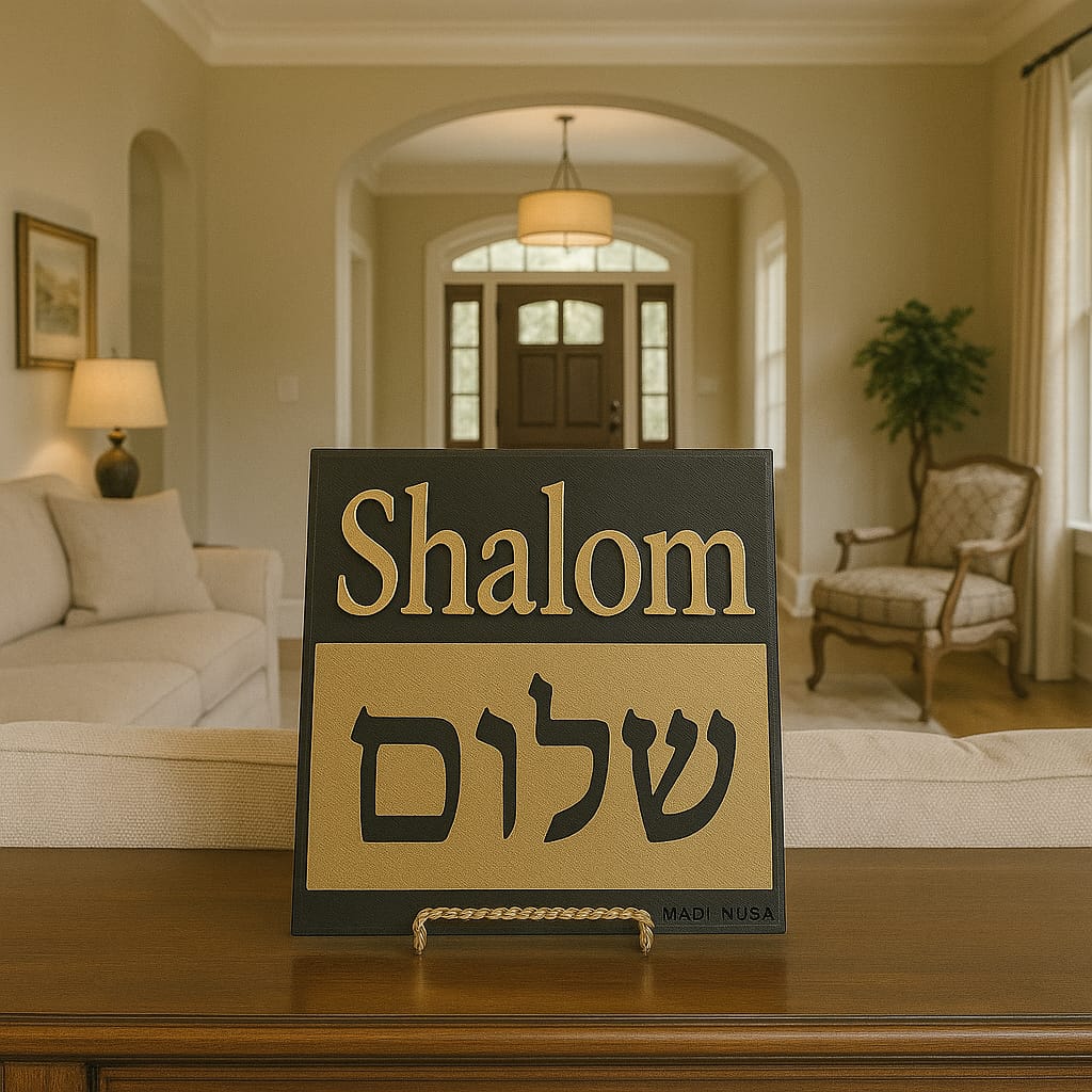 Plaque: SHALOM - Made in USA