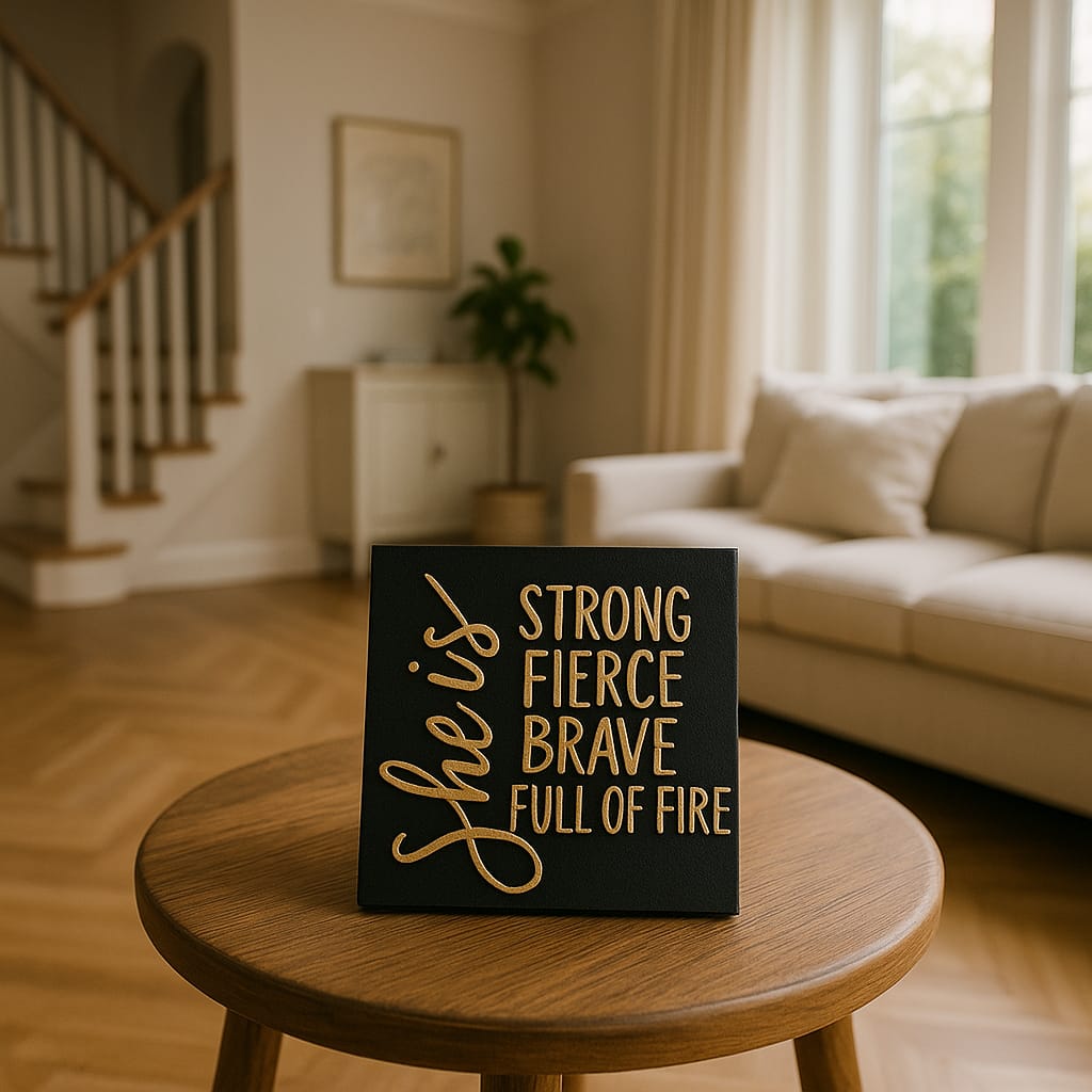 SHE IS STRONG FIERCE BRAVE FULL OF FIRE