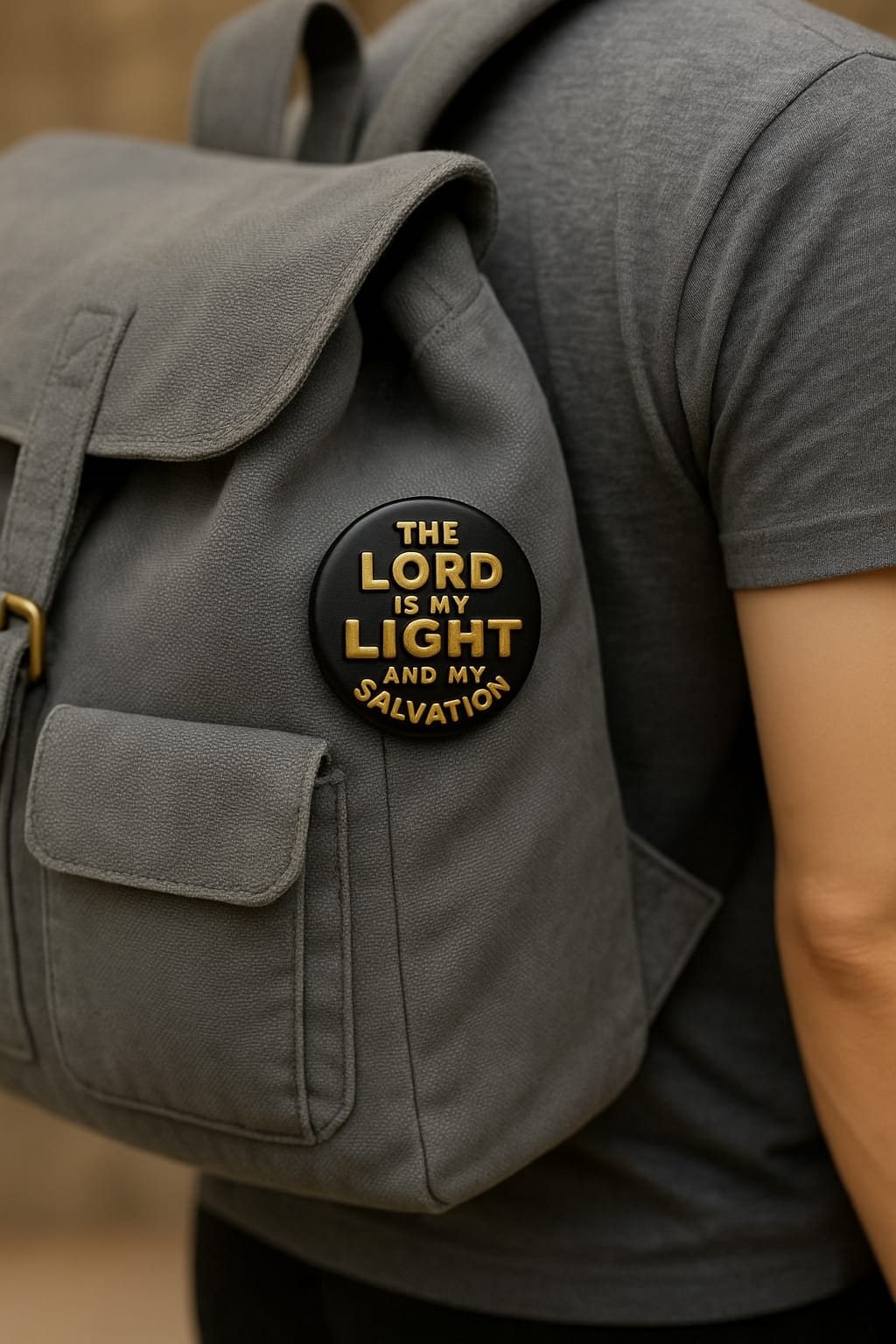 PIN - THE LORD IS MY LIGHT AND MY SALVATION - Made in USA