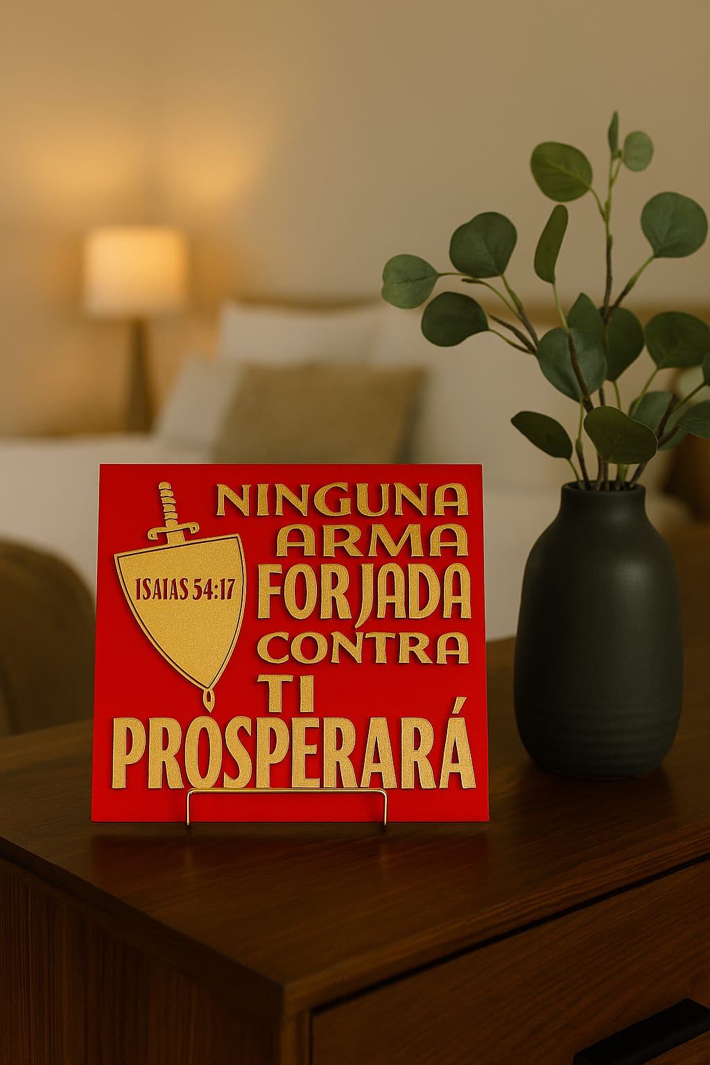 Placa: NINGUNA ARMA FORJADA CONTRA TI PROSPERARA - Made in USA