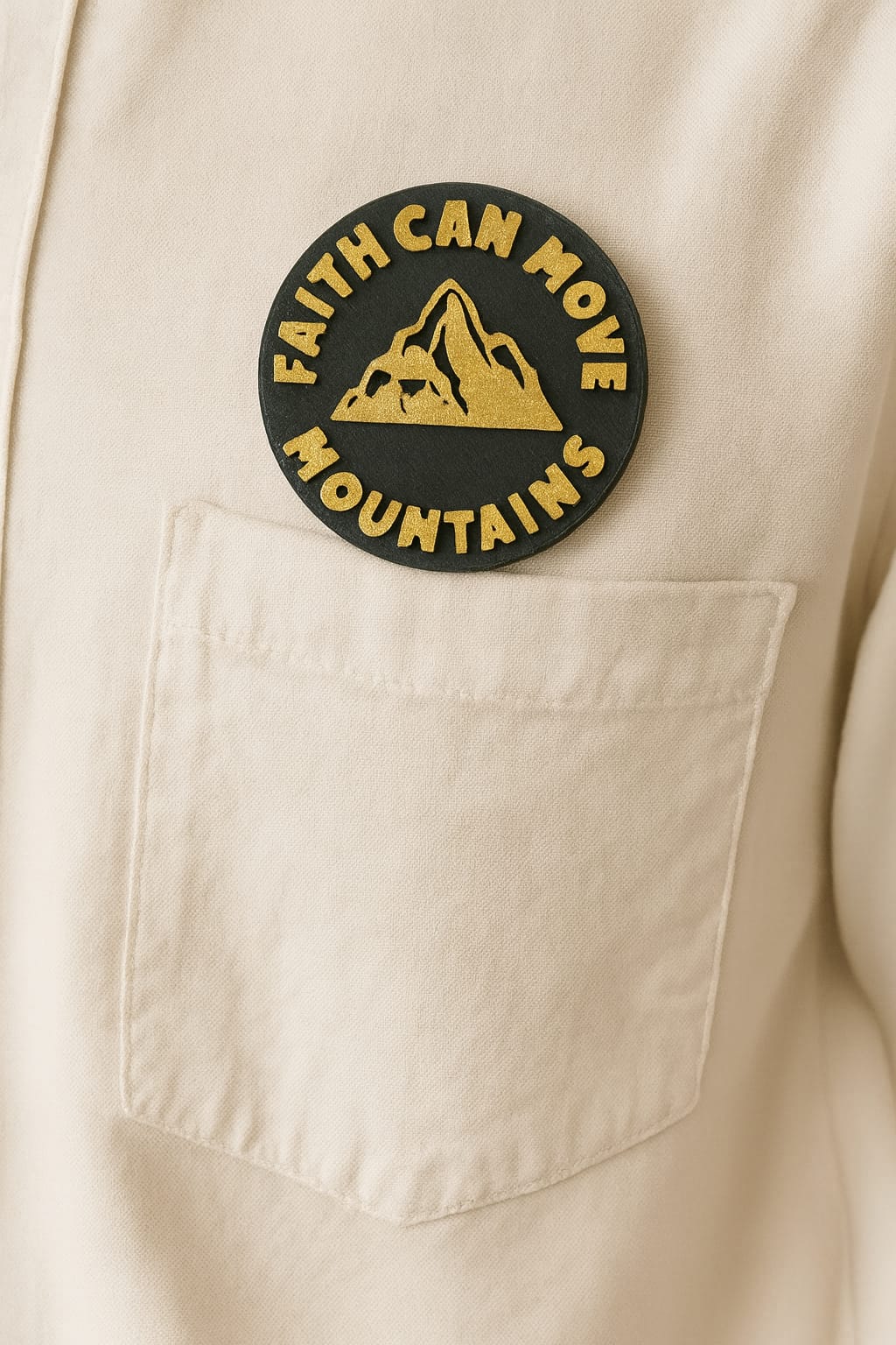 PIN - FAITH CAN MOVE MOUNTAINS - Made in USA