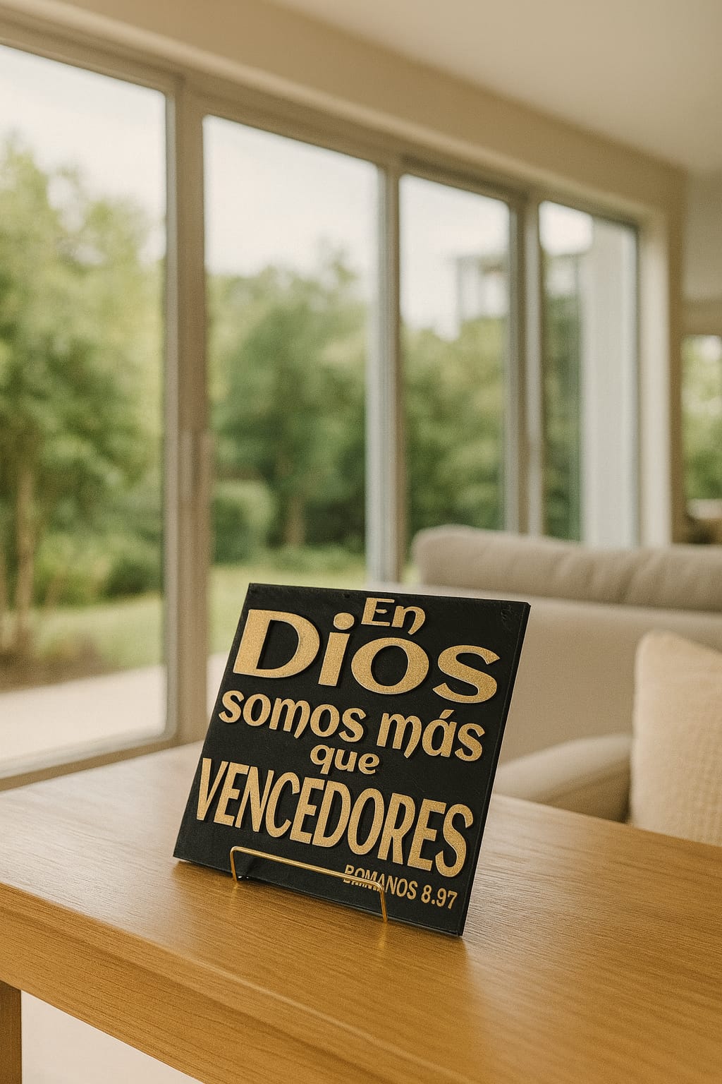 Placa: EN DIOS SOMOS MAS QUE VENCEDORES - Made in USA