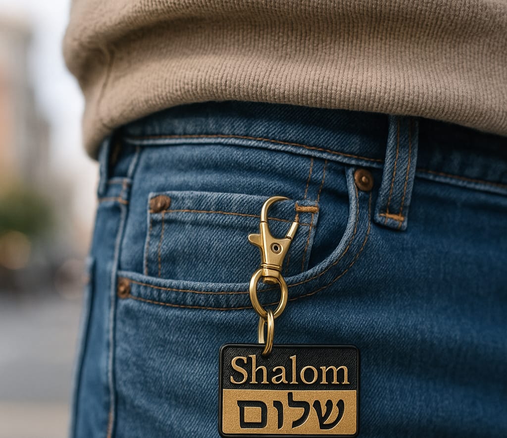 KEYCHAINS: SHALOM - Made in USA