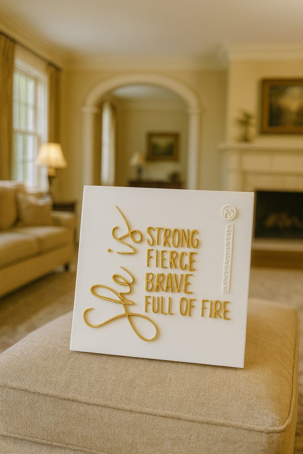 SHE IS STRONG FIERCE BRAVE FULL OF FIRE