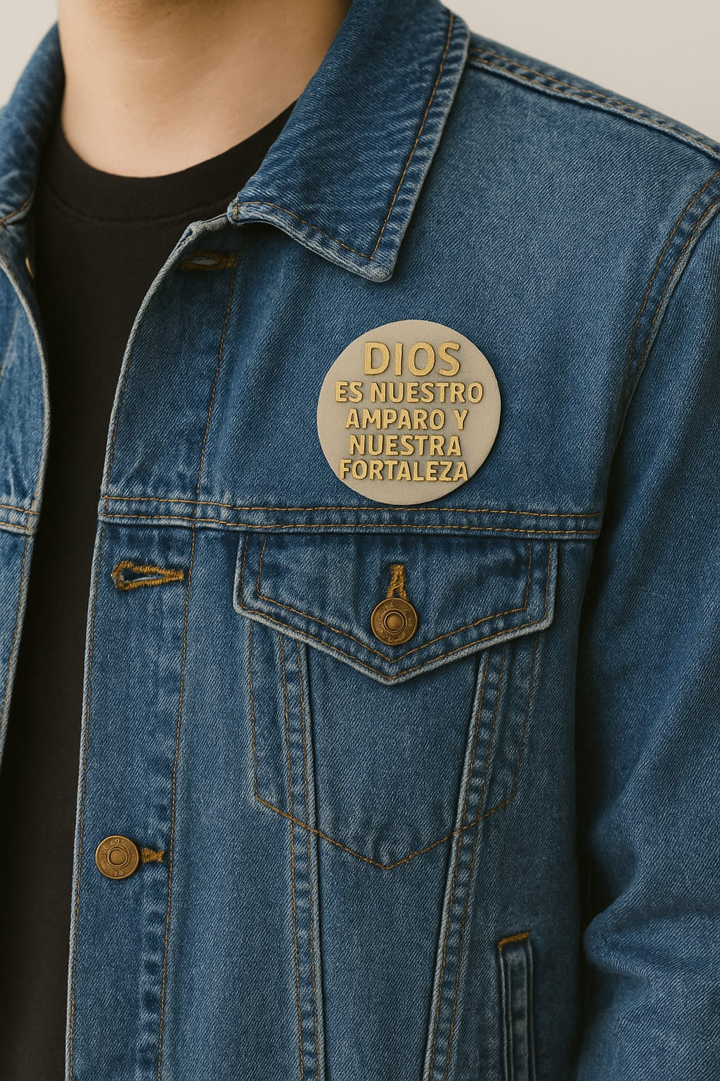PIN-DIOS ES NUESTRO AMPARO Y NUESTRA FORTALEZA- Made in USA