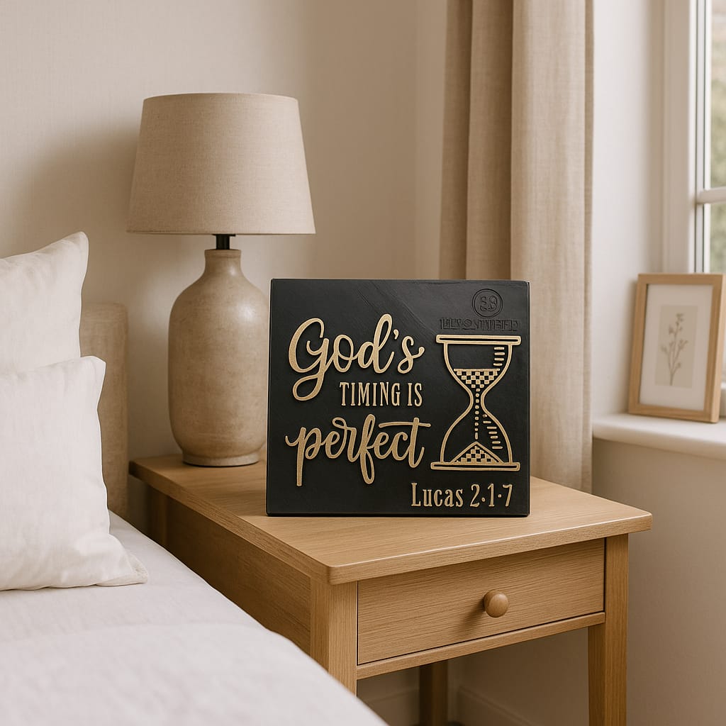 Plaque: GOD´S TIME IS PERFECT - Made in USA