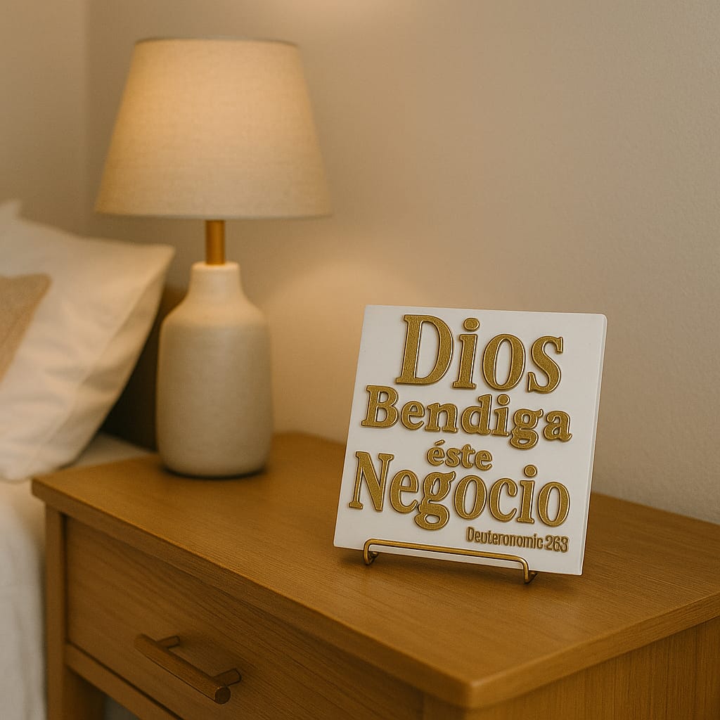 Placa: DIOS BENDIGA ESTE NEGOCIO - Made in USA
