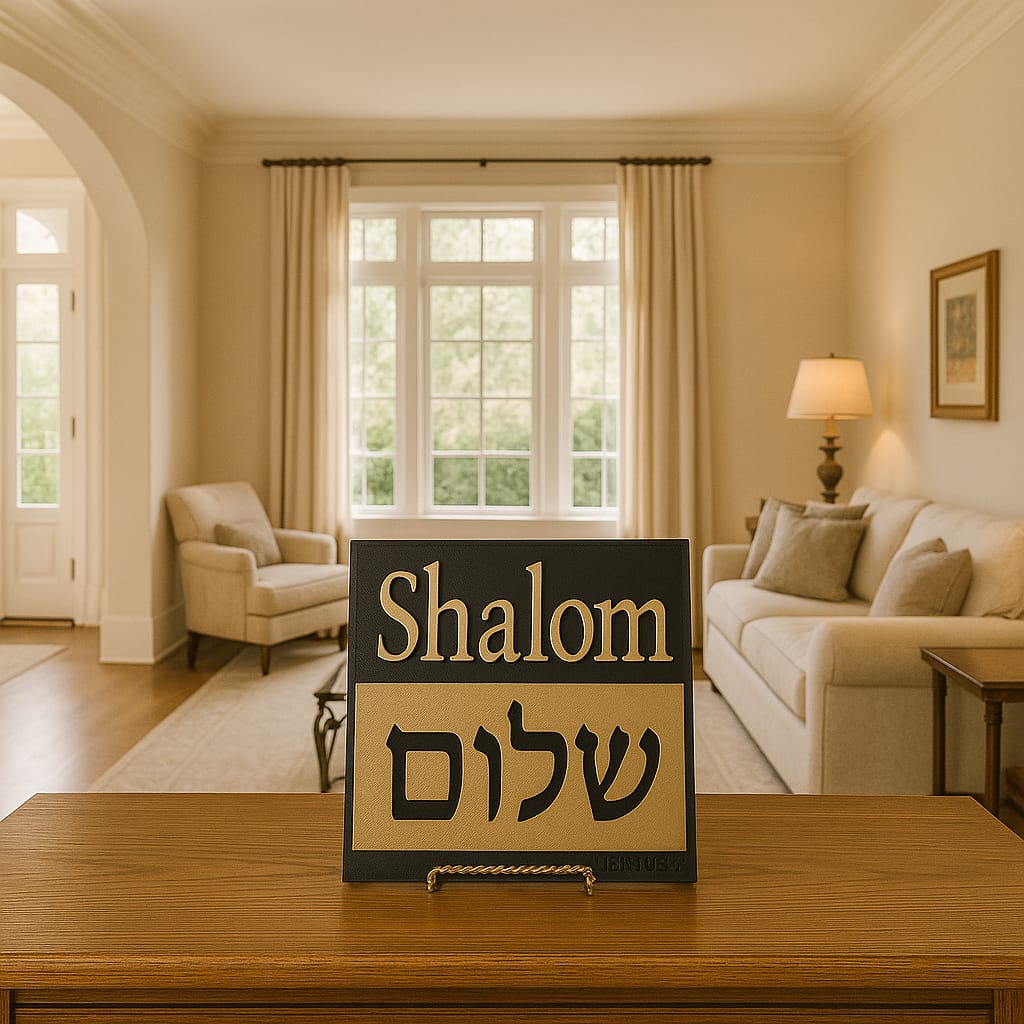 Plaque: SHALOM - Made in USA