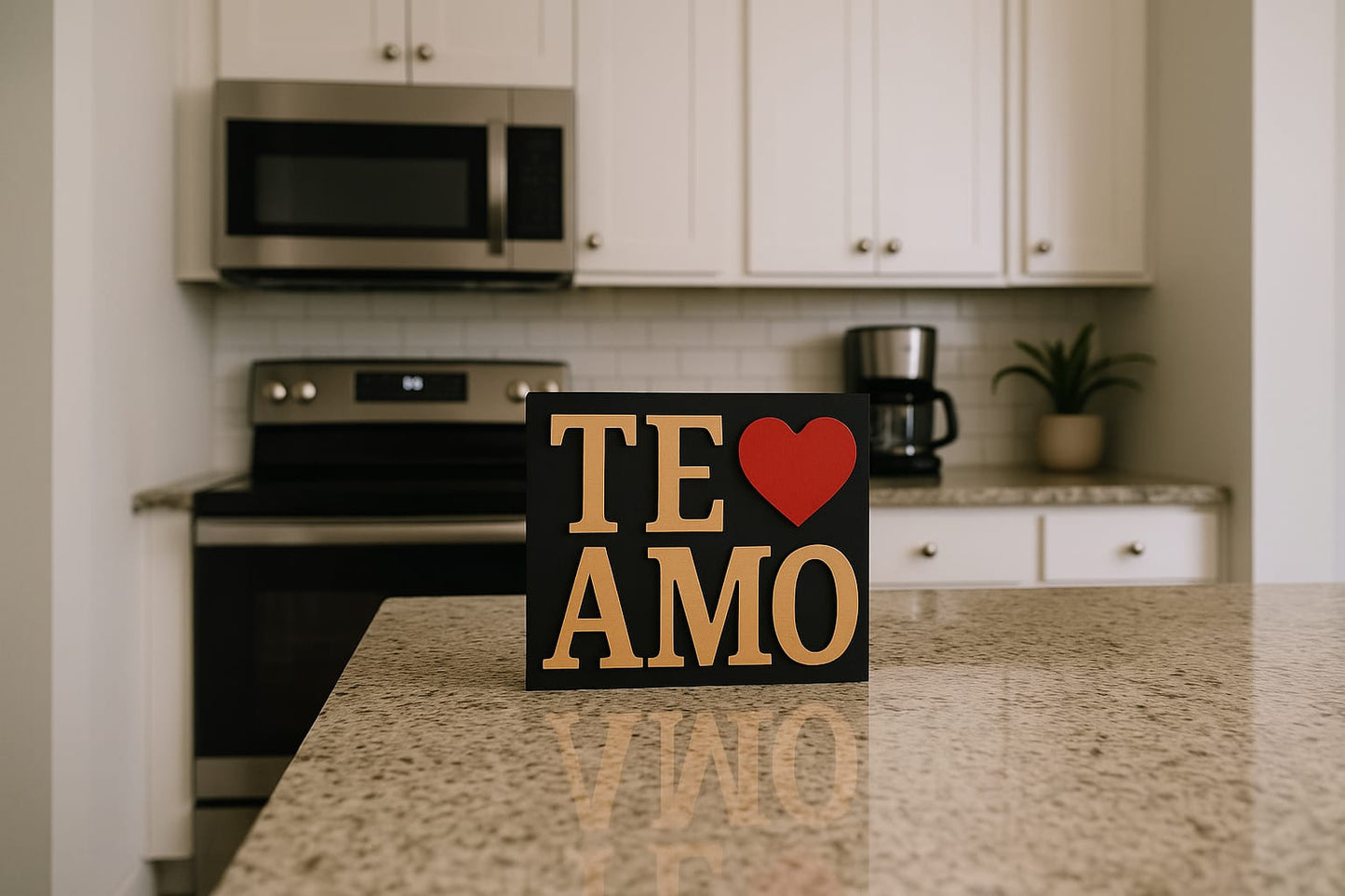 Placa TE AMO - Made in USA