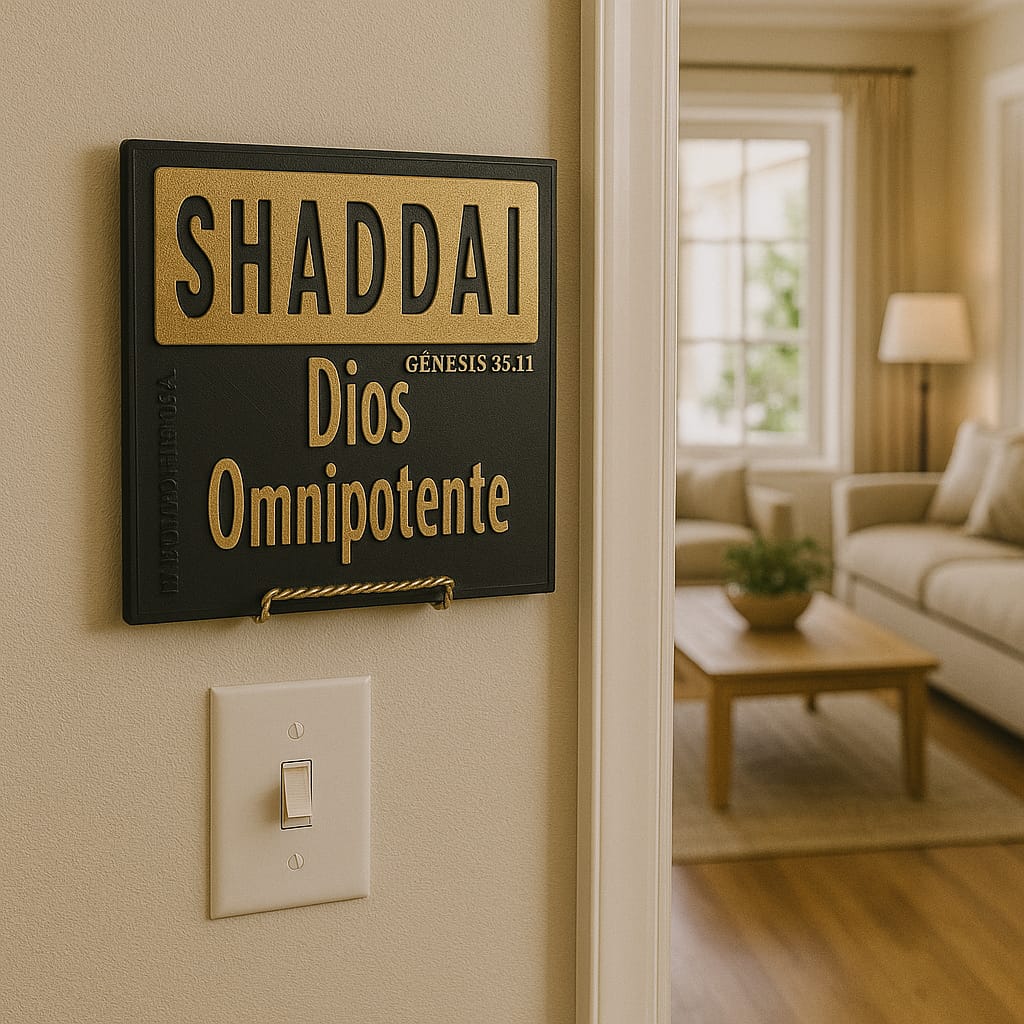 Placa: SHADDAI (DIOS OMNIPOTENTE) - Made in USA