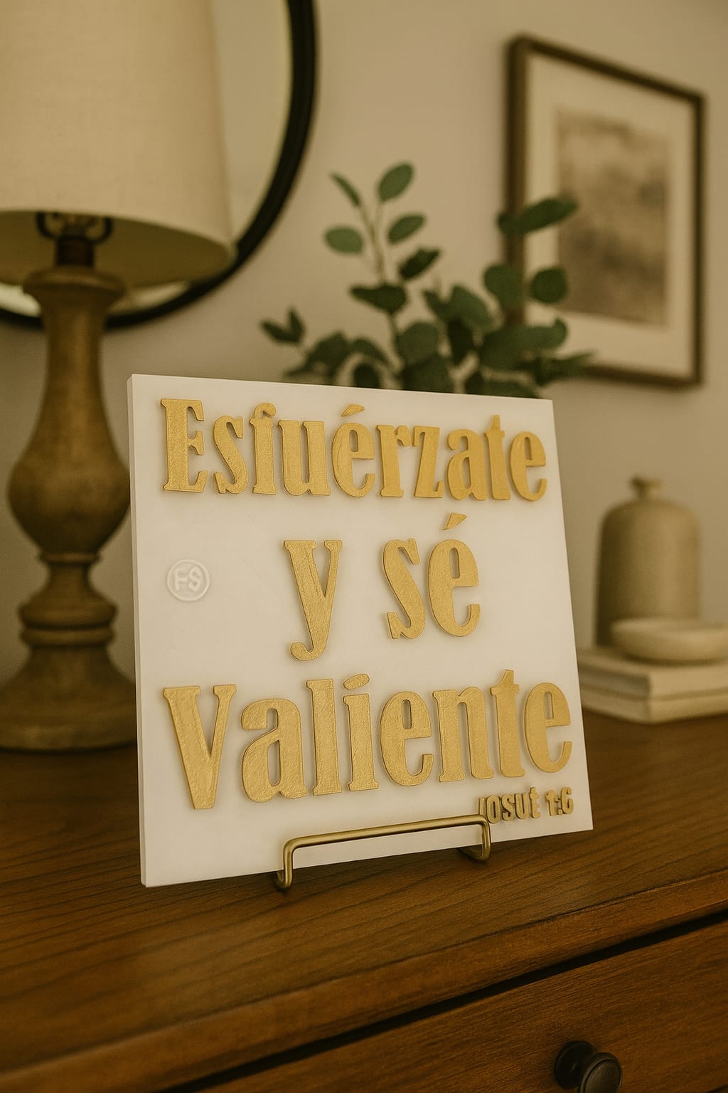 Placa: ESFUERZATE Y SE VALIENTE - Made in USA