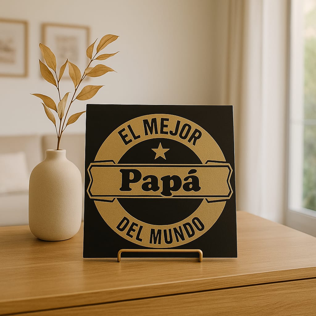 Placa: EL MEJOR PAPA DEL MUNDO - Made in USA