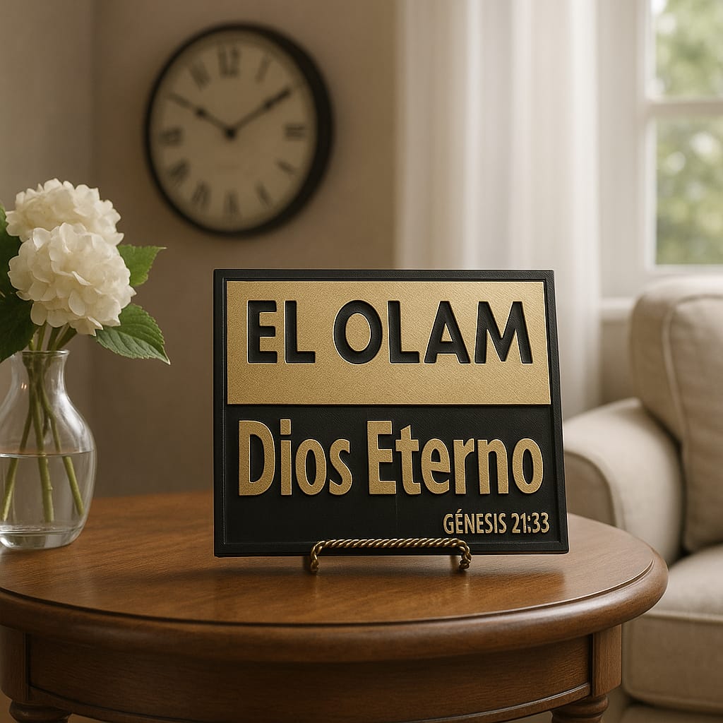 Placa: EL OLAM - DIOS ETERNO - Made in USA