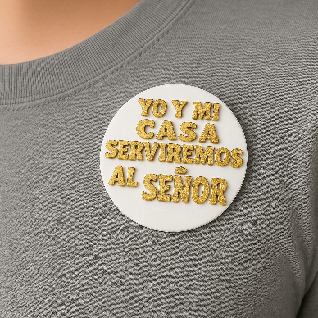 PIN - YO Y MI CASA SERVIREMOS AL SEÑOR - Made in USA