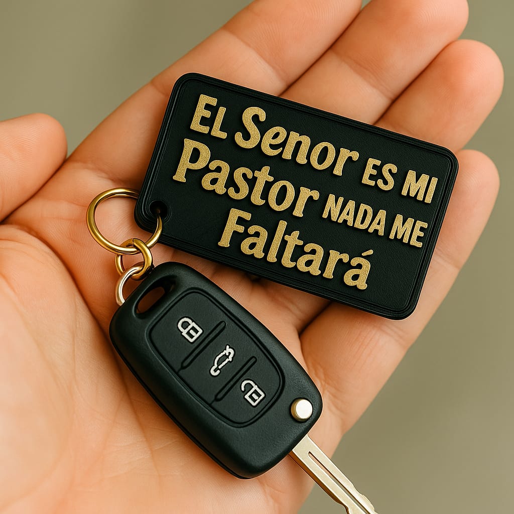 KEYCHAINS: EL SEÑOR ES MI PASTOR NADA ME FALTARA