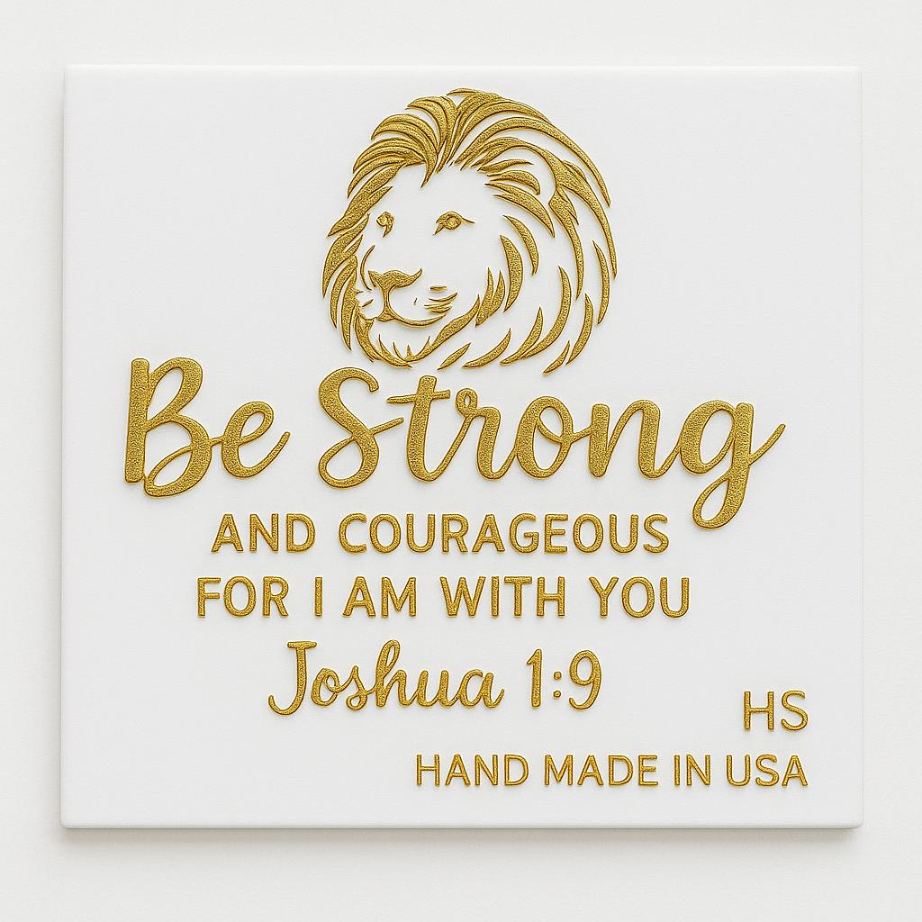 BE STRONG AND COURGEOUS FOR I AM WITH YOU- LEON