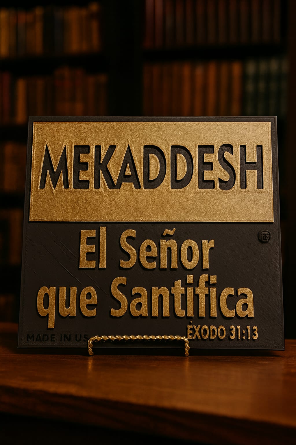Plaque: MEKADDESH - EL SEÑOR QUE SANTIFICA- Made in USA