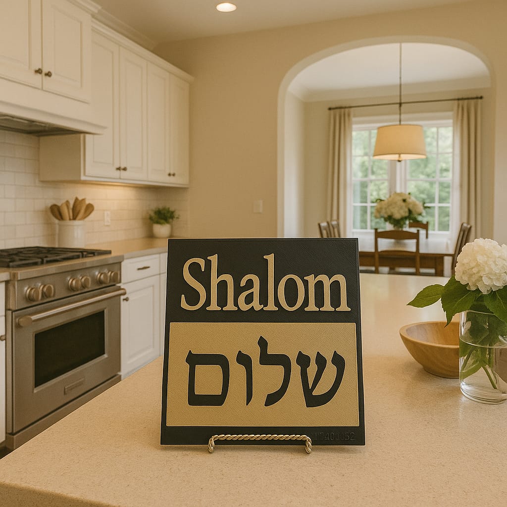Plaque: SHALOM - Made in USA