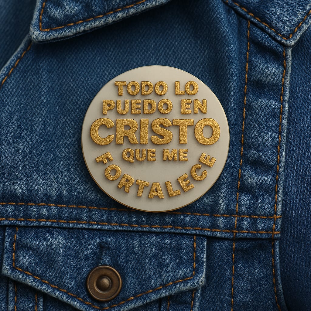 PIN -TODO LO PUEDO EN CRISTO QUE ME FORTALECE - Made in USA