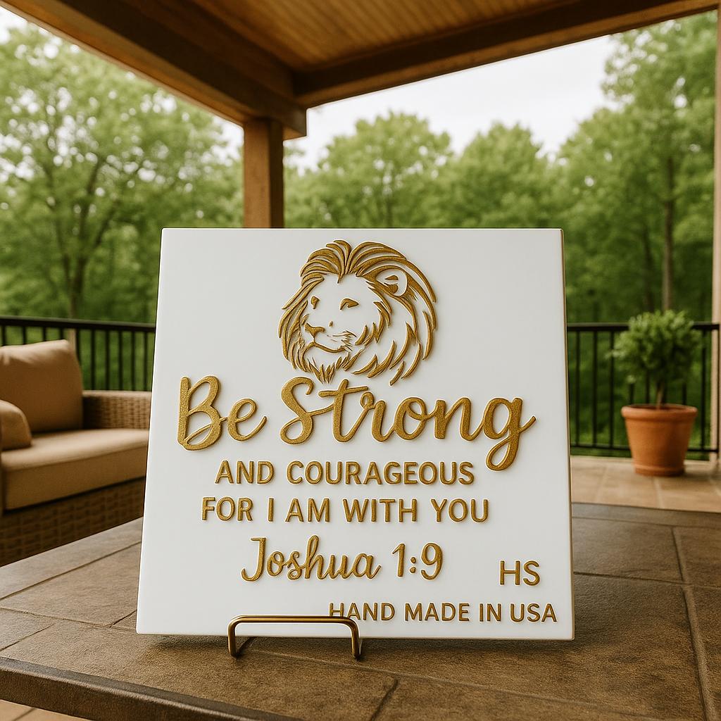 BE STRONG AND COURGEOUS FOR I AM WITH YOU- LEON