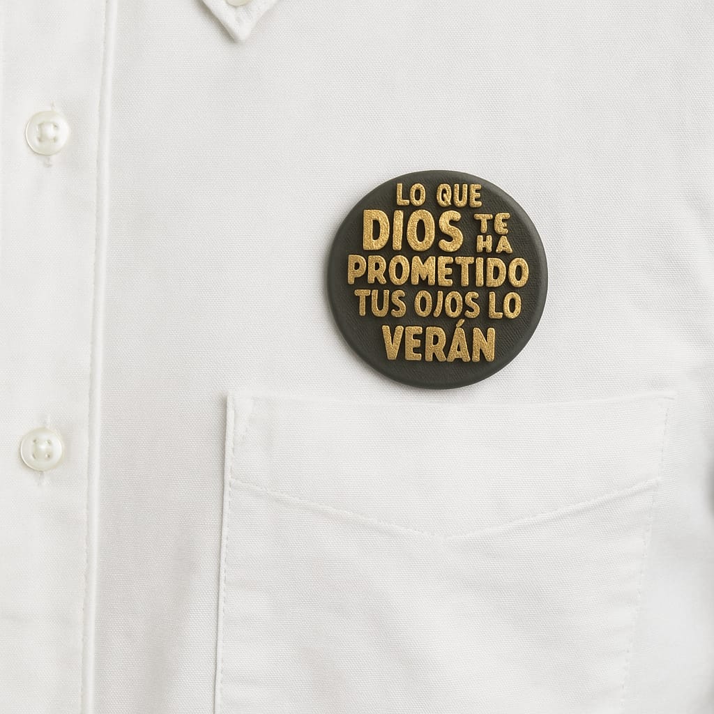 PIN- LO QUE DIOS TE HA PROMETIDO TUS OJOS LO VERÁN - Made in USA