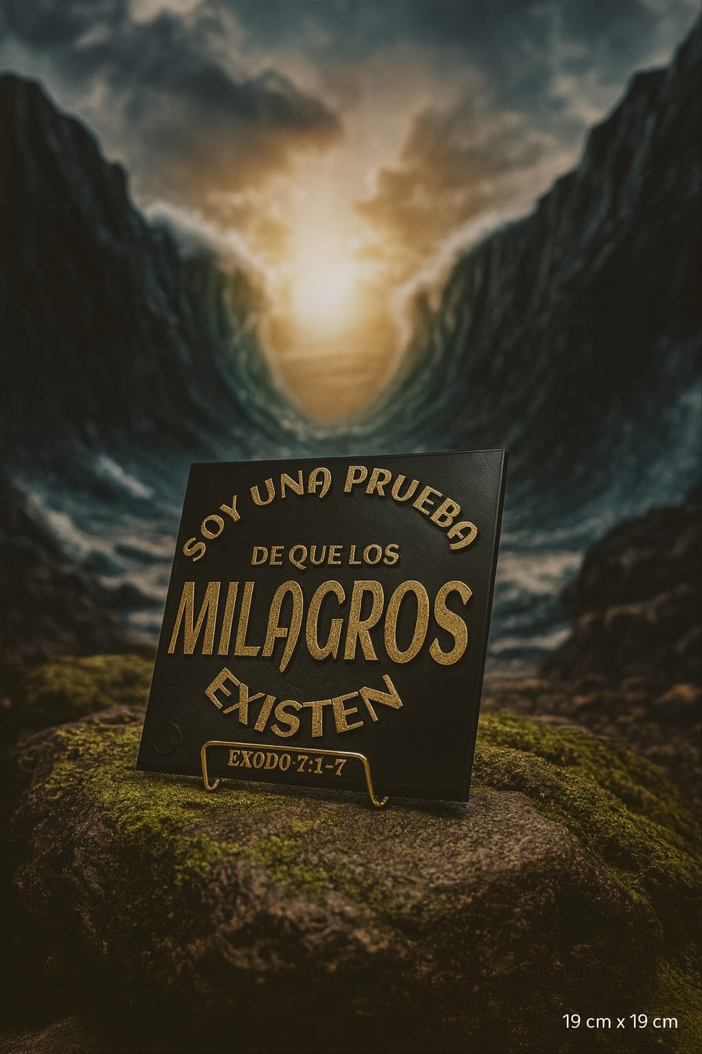 Placa: SOY UNA PRUEBA DE QUE LOS MILAGROS EXISTEN - Made in USA