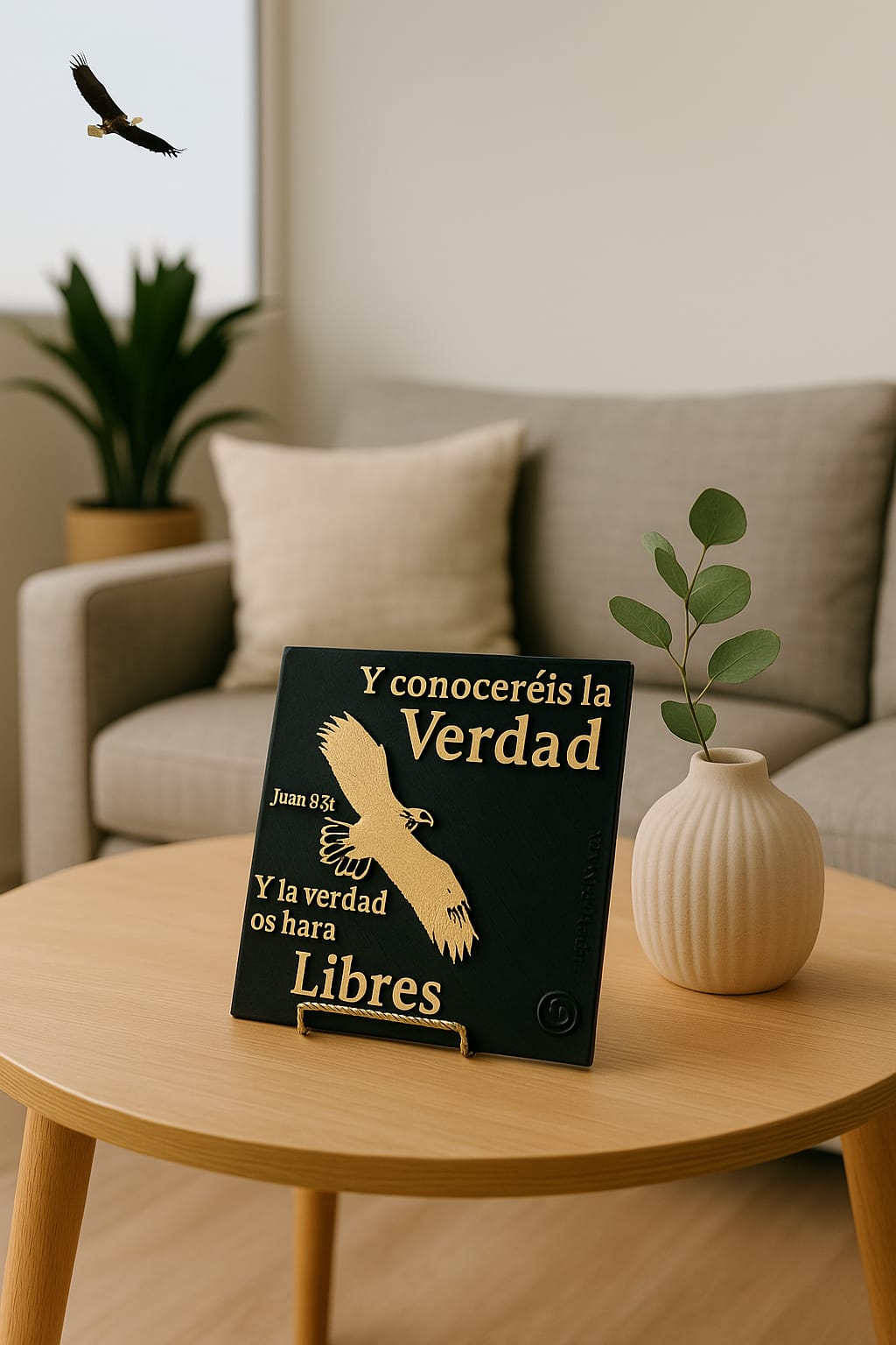 Placa: Y CONOCEREIS LA VERDAD Y LA VERDAD TE HARA LIBRE - Made in USA