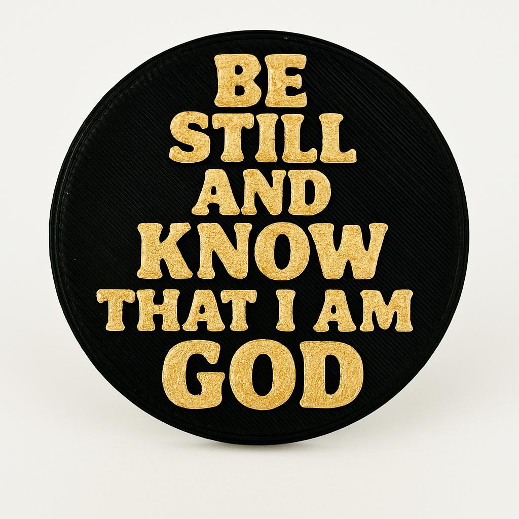 PIN - BE STILL AND KNOW THAT I AM GOD - Made in USA