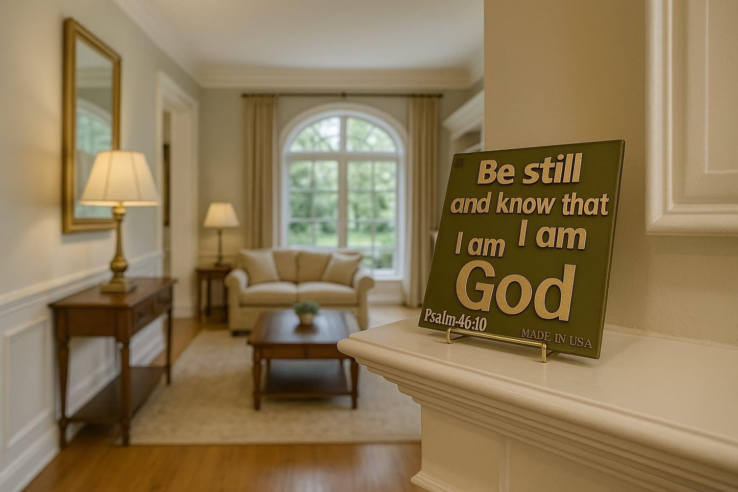 Plaque: BE STILL AND KNOW THAT I AM GOD - Made in USA