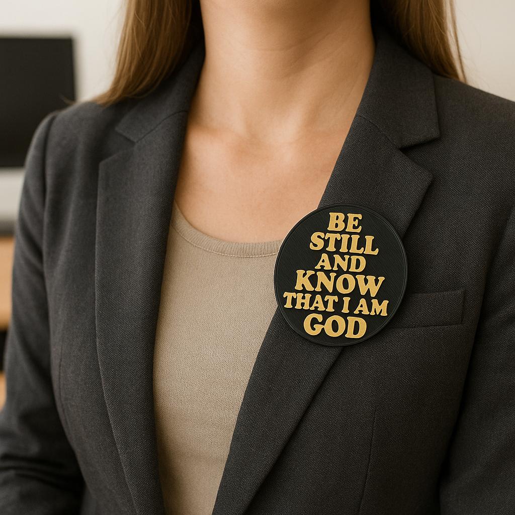 PIN - BE STILL AND KNOW THAT I AM GOD - Made in USA