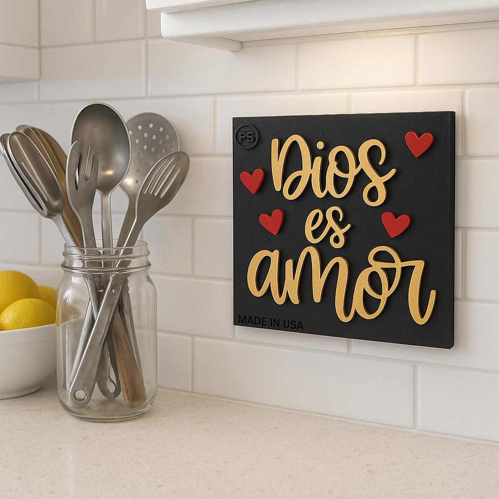 Placa: DIOS ES AMOR - Made in USA