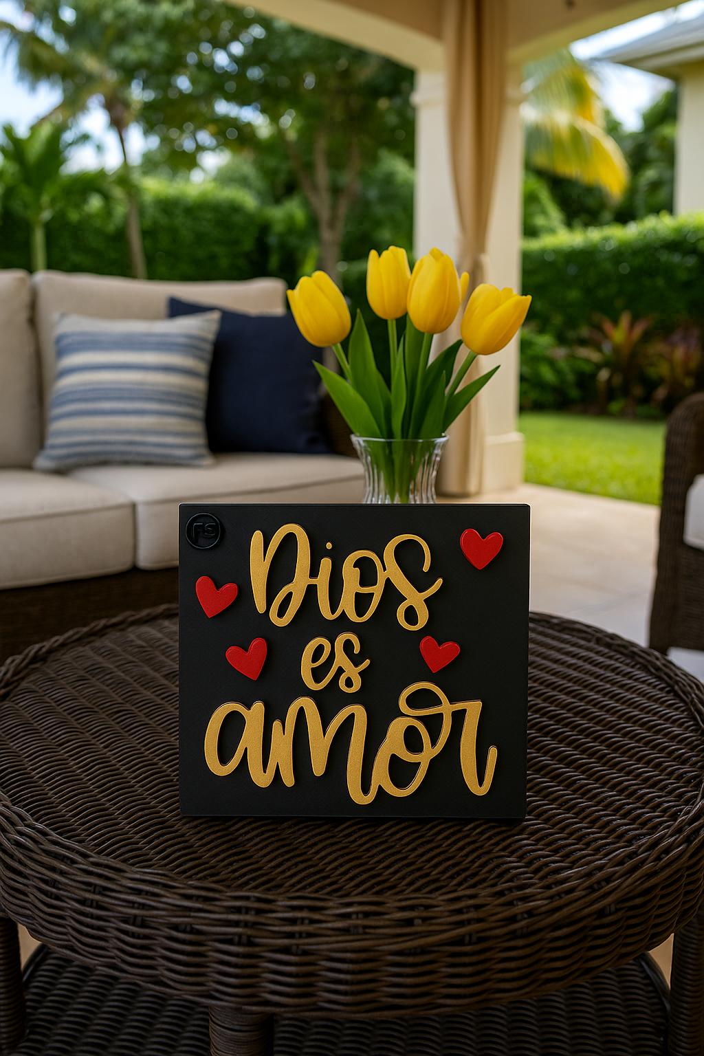 Placa: DIOS ES AMOR - Made in USA