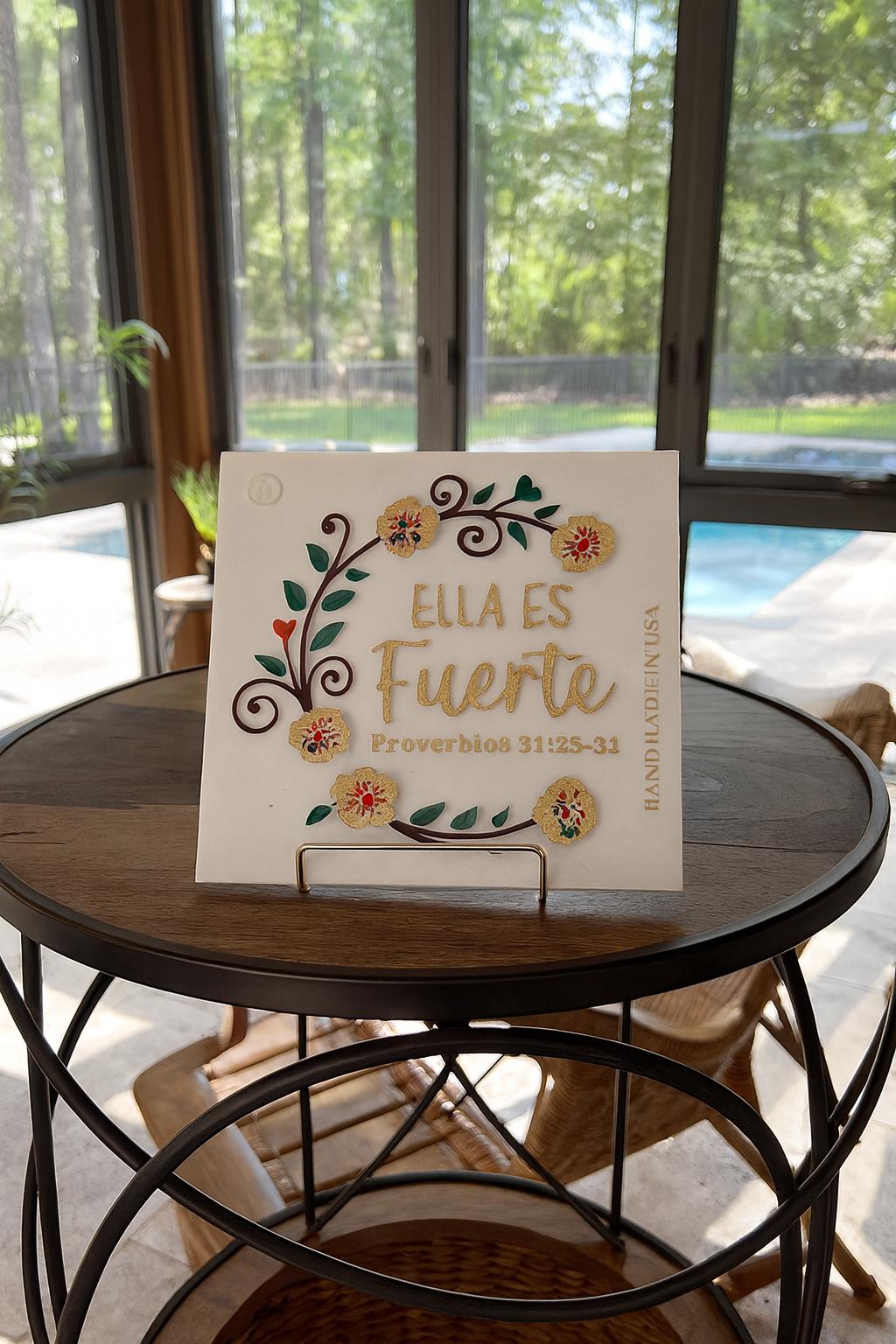 Placa: LLA ES FUERTE - Made in USA