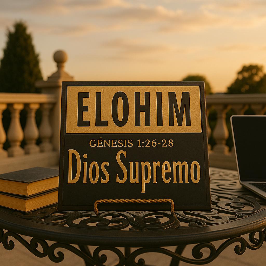 Placa: ELOHIM (DIOS SUPREMO - Made in USA