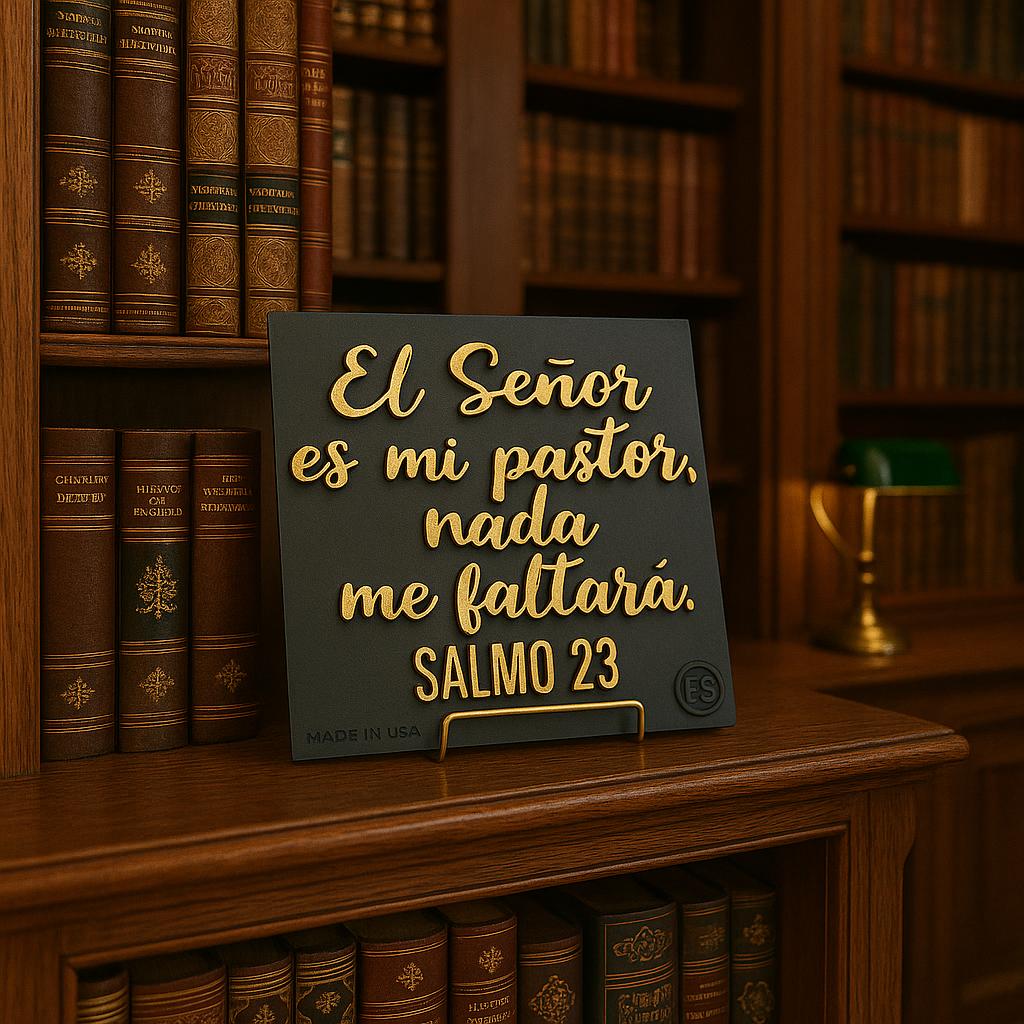 Placa: EL SEÑOR ES MI PASTOR NADA ME FALTARA - Made in USA