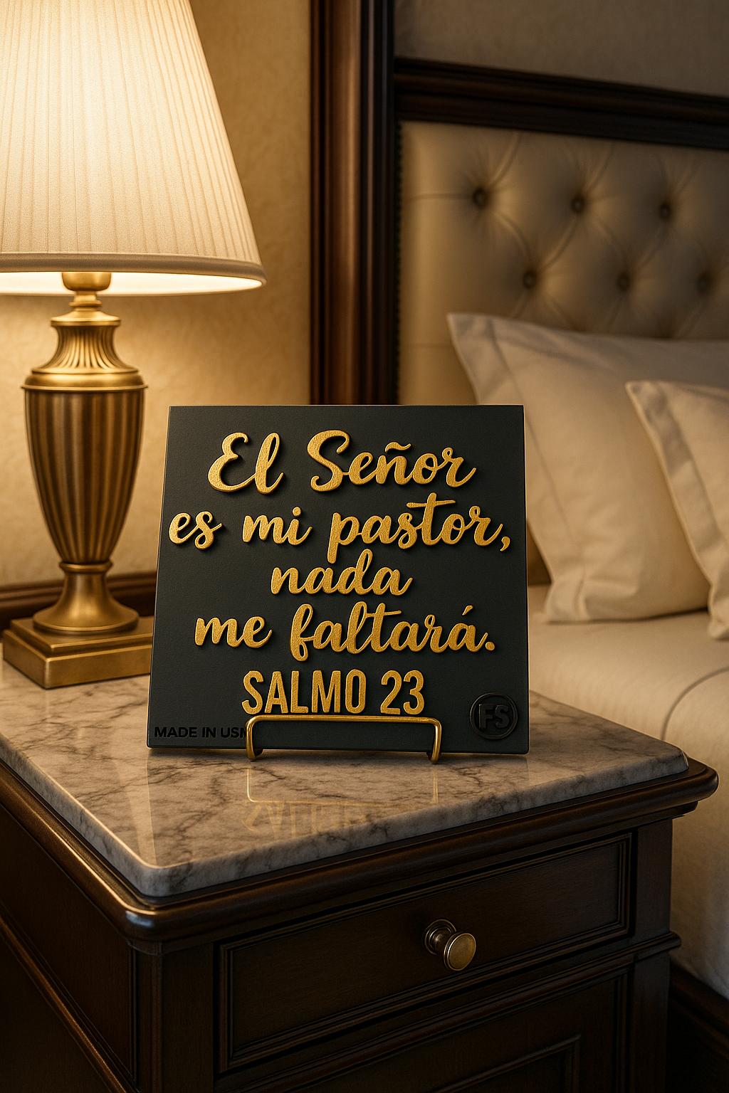 Placa: EL SEÑOR ES MI PASTOR NADA ME FALTARA - Made in USA