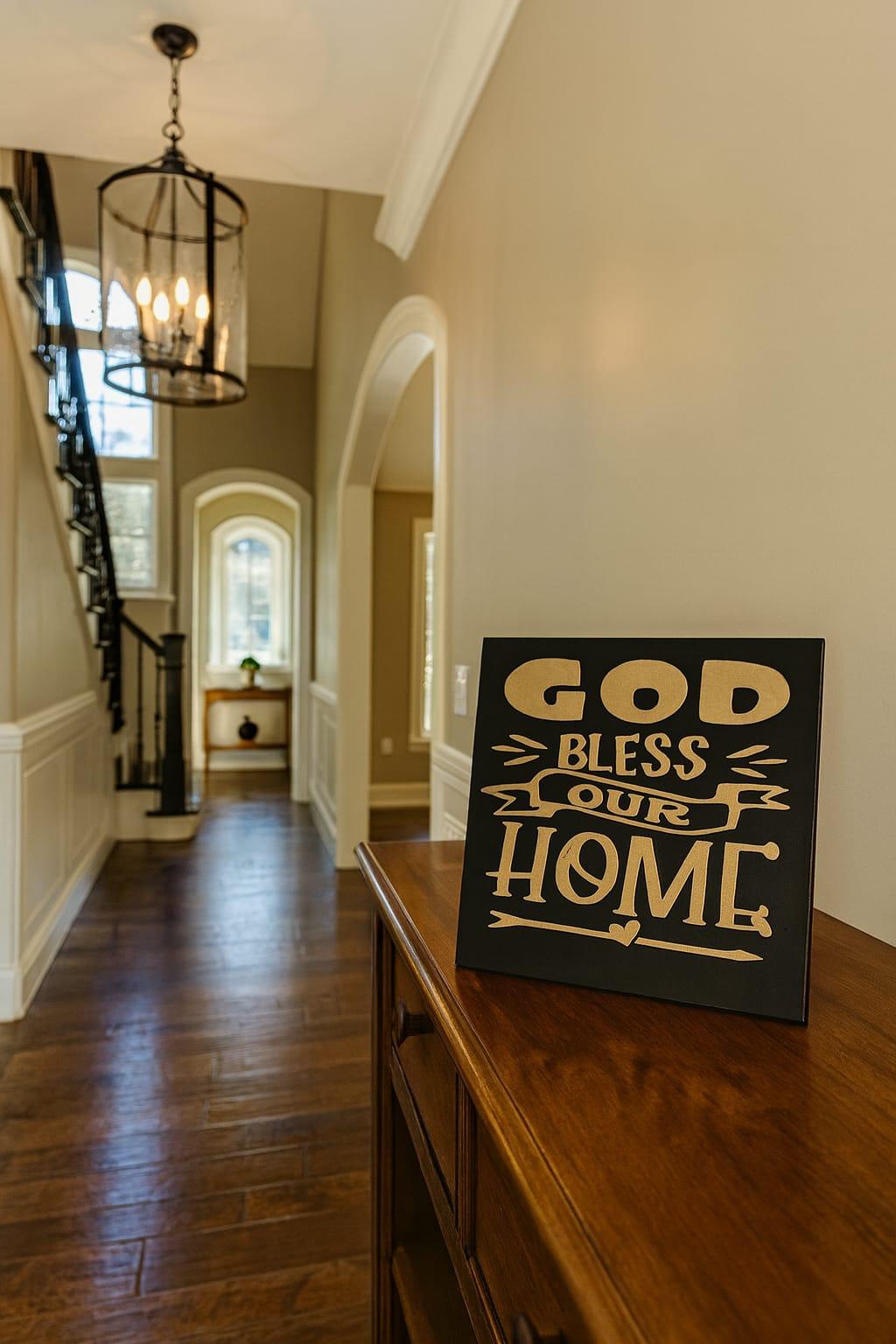 Plaque: GOD BLESS OUR HOME - Made in USA