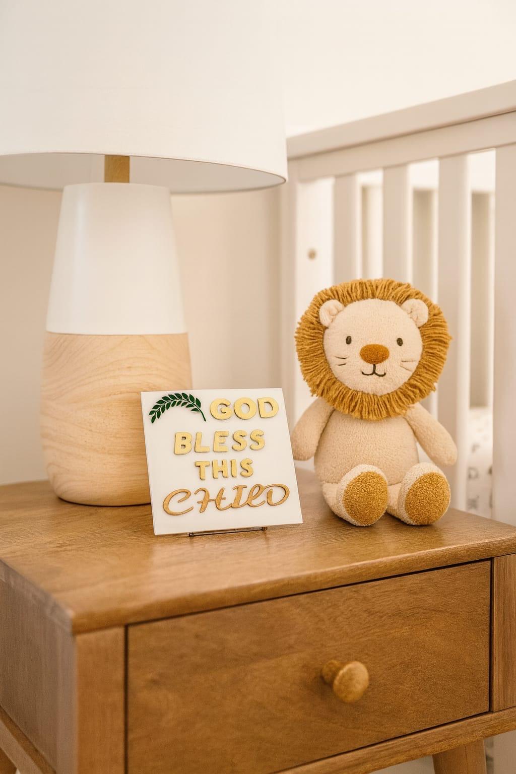 Placa: GOD BLESS THIS CHILD - Made in USA
