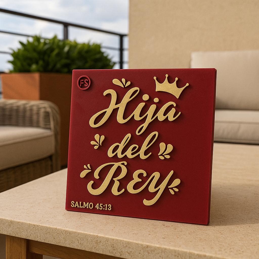 Placa: HIJA DEL REY - Made in USA