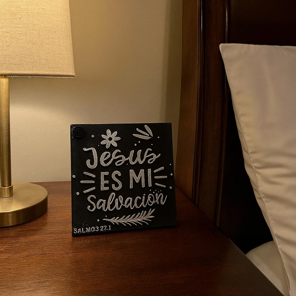 Placa -JESUS ES MI SALVACION - Made in USA