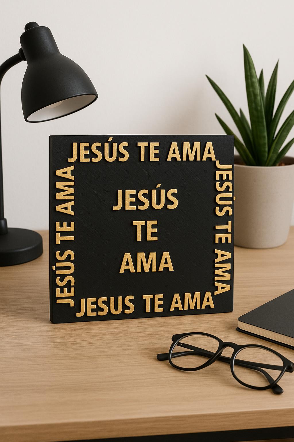 Placa: JESUS TE AMA - Made in USA