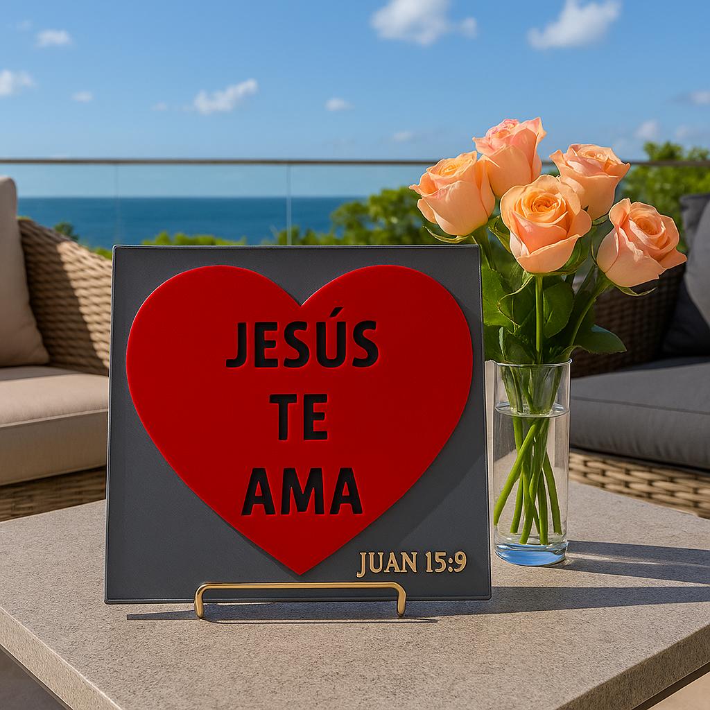 Placa: JESUS TE AMA - Made in USA