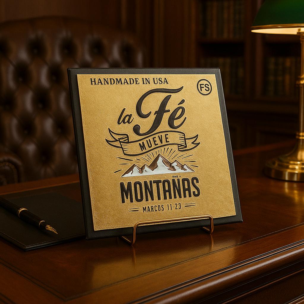 Placa: LA FE MUEVE MONTAÑAS - Made in USA