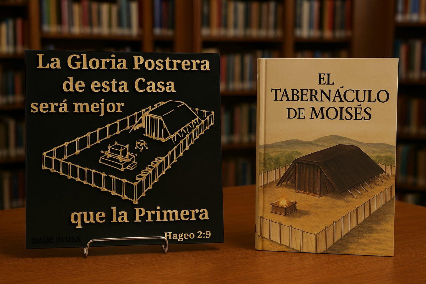 Placa: LA GLORIA POSTRERA DE ESTA CASA SERA MAYOR QUE LA PRIMERA - Made in USA